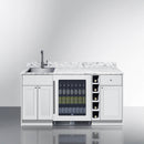 Summit Oasis Wet Bar Kitchenette With Countertop, Beverage Center, And Fully Assembled Cabinetry [OASISWH35] (SAK19178)