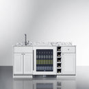 Summit Oasis Wet Bar Kitchenette With Countertop, Beverage Center, And Fully Assembled Cabinetry [OASISWH35] (SAK19178)