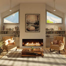 Summit 72-Inch Linear Fireplace With Bedrock [SML-72BR] (SAK92081)