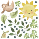 Safari Animals, Jungle Creatures - Fabric Nursery Wall Art Decal