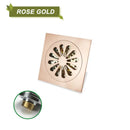 DecorBites™ Brass Square Shower Floor Drain for Kitchen and Bathroom, Insect-proof and Odor-proof