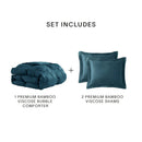 Premium Bamboo Viscose Bubble Comforter Bundle