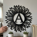 Custom Metal Wall Art - Personalized Sunflower Sign