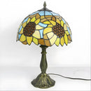 Sunflower Tiffany-Style Lamp with Vibrant Glasswork