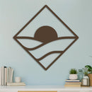 Sunrise Over Stacked Hills in Diamond Sign