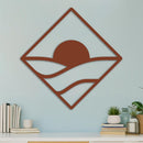 Sunrise Over Stacked Hills in Diamond Sign