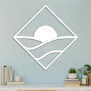 Sunrise Over Stacked Hills in Diamond Sign