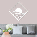 Sunrise Over Swirling Hills in Diamond Sign