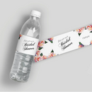 Sunset Floral Water Bottle Labels