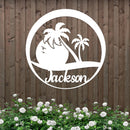 Sunset Palms Name Sign