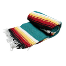 Teal Sunset Baja Diamond Yoga Blanket
