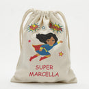 Super Hero Personalized Character Drawstring Sack
