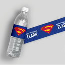 Superman Birthday Water Bottle Labels