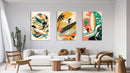 Surfing Style Set of 3 Prints Modern Wall Art Modern Artwork