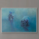 Surreal gothic decorbites beksinski prints living room framed wall art