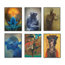 Surreal gothic decorbites beksinski prints living room framed wall art