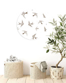 Swallows Printed Transparent Acrylic Circle