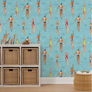 Swimmers inside the Vintage Pool - Nursery & House Wallpapers