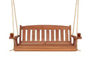 Amish Casual 4 Foot Cedar Stain Mission Porch Swing with Clearcoat