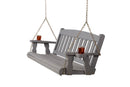 Amish Casual 5 Foot Grey Stain Mission Porch Swing