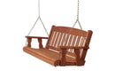 Amish Casual 4 Foot Cedar Stain Mission Porch Swing with Clearcoat