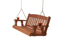 Amish Casual 5 Foot Cedar Stain Mission Porch Swing