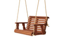 Amish Casual 3 Foot Roll Back Porch Swing in Cedar with Clearcoat