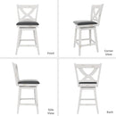Antique White 24 Inch Swivel Bar Stools Set Of Two