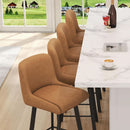 26 Inch Whiskey Brown Bar Stools Set Of 2 For Kitchen Island
