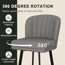 26 Counter Height Bar Stools Set Of 3 Gray Faux Leather