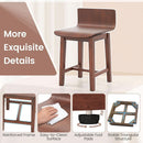 Walnut Swivel Bar Stools Set Of 4 Counter Height Kitchen