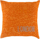 Heeten Bright Orange Pillow Cover