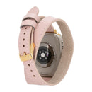 Syracuse Double Tour Leather Bands for Apple Watch 9, Ultra 2 and SE
