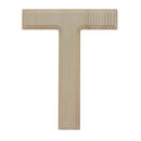 Unfinished Wooden Arial Font Letter T (6.25 Inches)