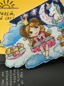 T-81C Counted cross stitch kit Bookmark "Fantasy world. Girl"