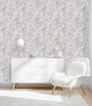 Gentle Peonies on Pink Background Wallpaper