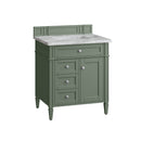 James Martin Brittany 30" Single Bathroom Vanity, Smokey Celadon