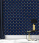 Dark Blue Design Wallpaper