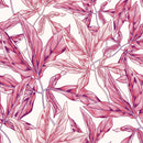 Contemporary Pink Leaves Wallpaper Smart