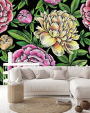Elegant Modern Large Peonies Wallpaper