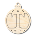 Unfinished Wood Layered Letter Christmas Ornaments | A-Z | 2 Piece | 5" Tall | 1/8" Wood | Wood Craft DIY
