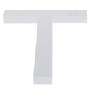 Arial Font White Painted MDF Wood Letter T (6 Inches)