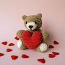 DIY Crochet Kit Teddy Bear With Heart Valentino PAK281