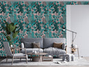 Hand Drawn Green Leaves Wallpaper