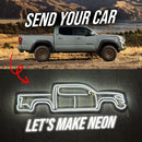 Your Personalized Metal Neon Car Wall Art -- MTN0051