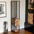 Tall Modern Metal Firewood Rack