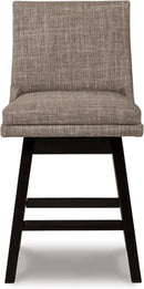 Tallenger 25 Inch Upholstered Swivel Bar Stool Light Gray