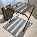 Carson-Foldable Metal Luggage Rack with Genuie Leather