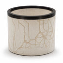 Concrete Gray & Beige Marble Flower Pot | 6" x 6" x 4.75" | Color Crete Creations