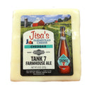 Boulevard Tank 7 Farmhouse Ale Cheese Block | Pack of 6 | 8 oz | Jisa's Farmstead Cheese